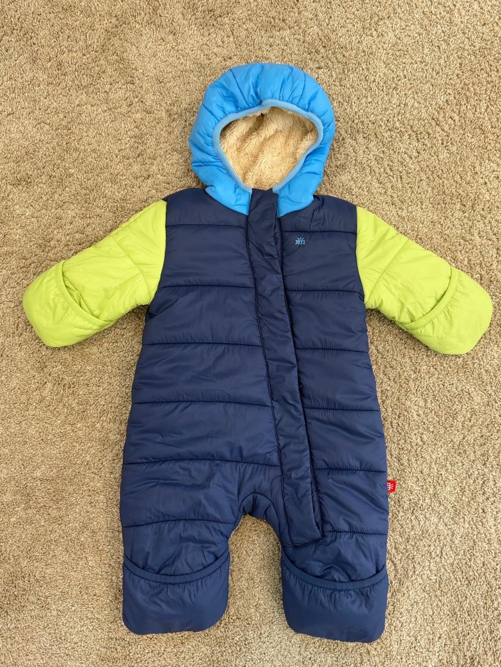 Magnetic Me Blue and Green Snowsuit/Pram Suit 3-6 Months